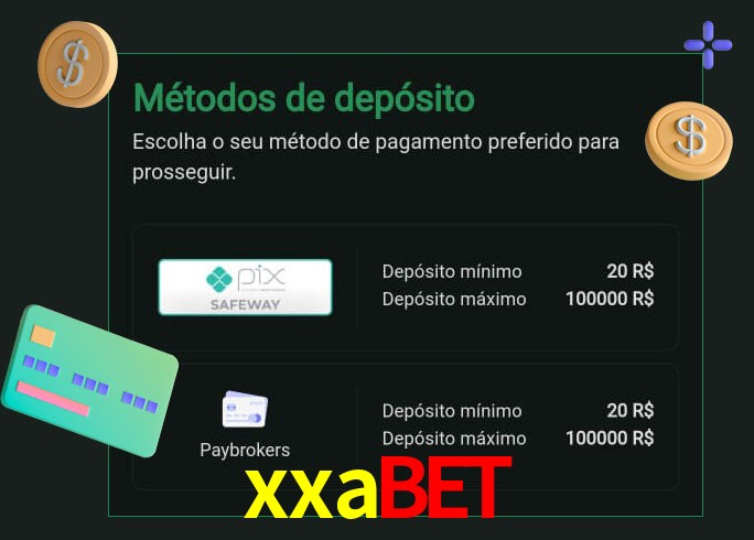 O cassino xxabet oferece uma grande variedade de métodos de pagamento